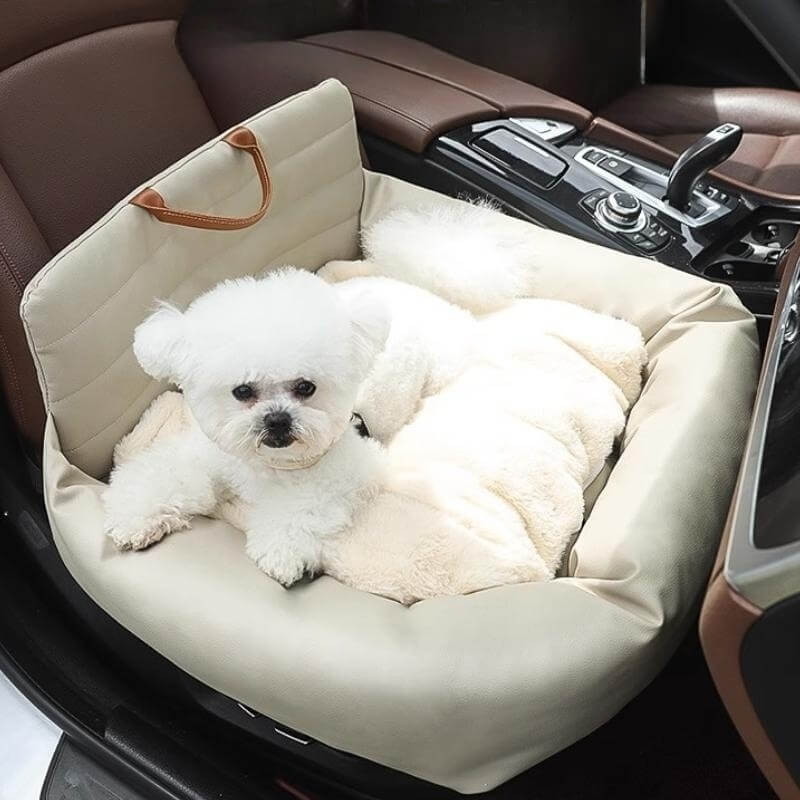 Cama Automotiva Impermeável em Couro Sintético - Pet Premium™