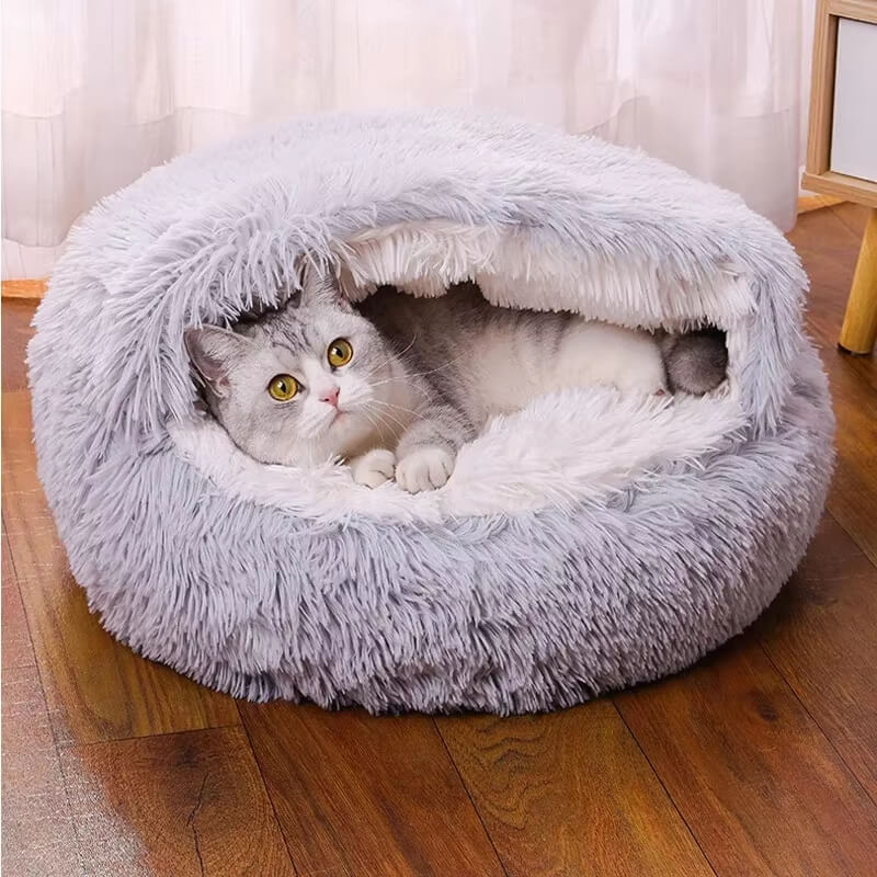 Cama Toca Anti Ansiedade de Pelúcia - Pet Premium™