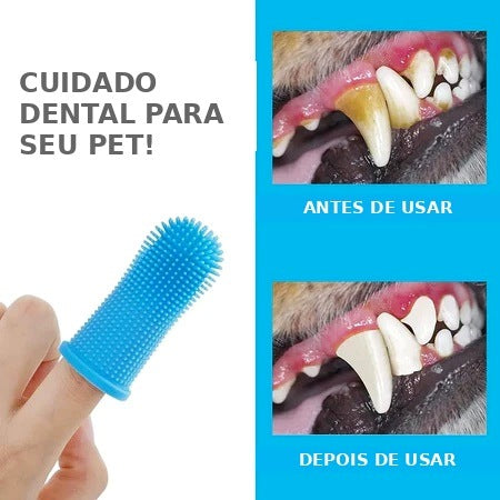 Escova de Dente Pet em Silicone 360° | COMPRE 1 LEVE 2 - Pet Premium™