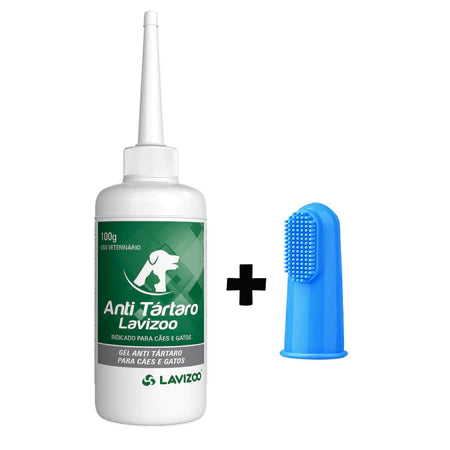 Gel Anti Tártaro Lavizoo + Dedeira – Higiene Bucal e Hálito Fresco para Pets | Pet Premium™