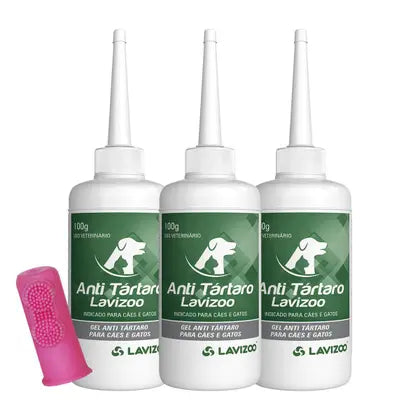 Gel Anti Tártaro Lavizoo + Dedeira – Higiene Bucal e Hálito Fresco para Pets | Pet Premium™