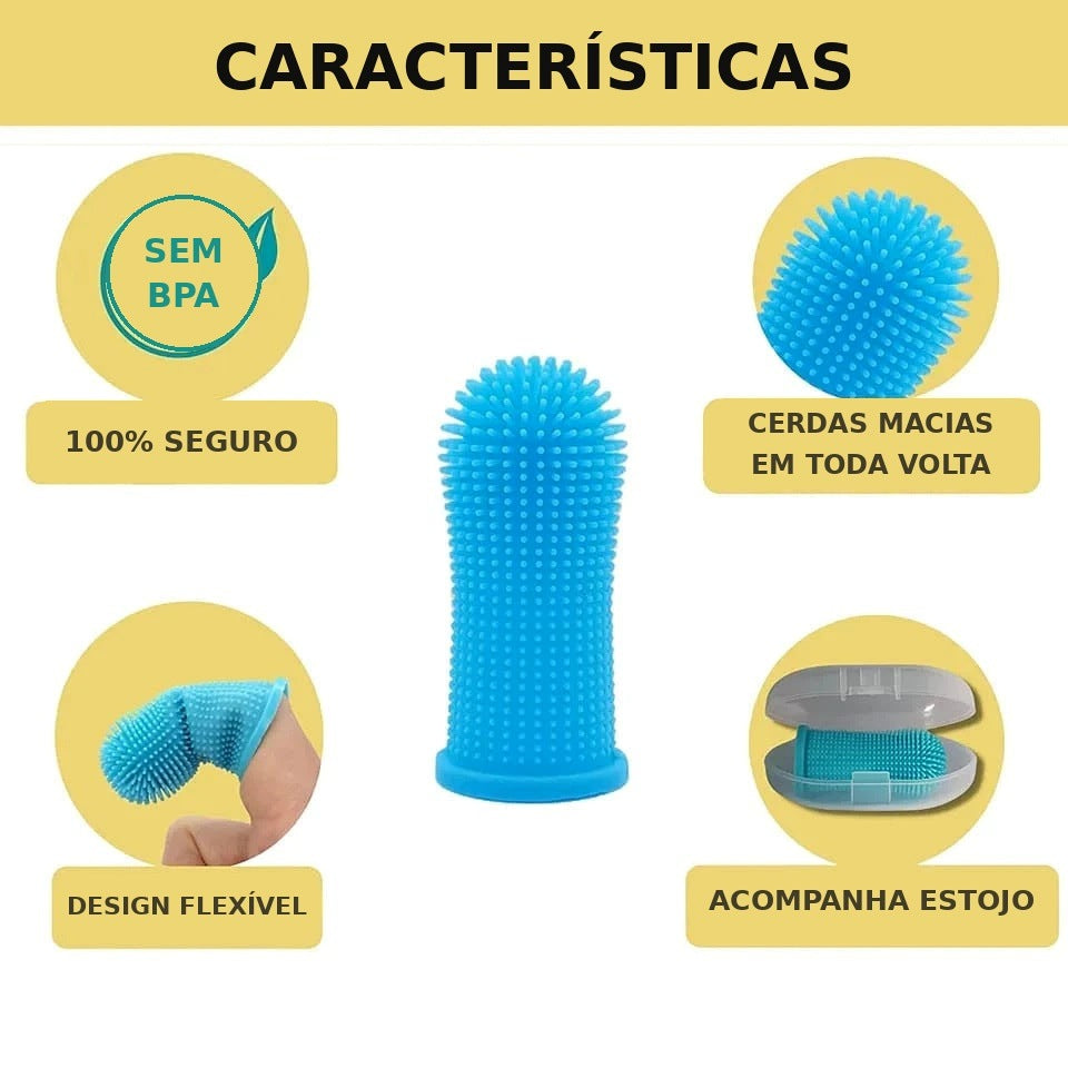 Escova de Dente Pet em Silicone 360° | COMPRE 1 LEVE 2 - Pet Premium™