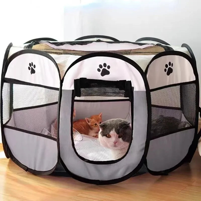 Cercadinho Dobrável e Resistente para Cães e Gatos Pet Premium™