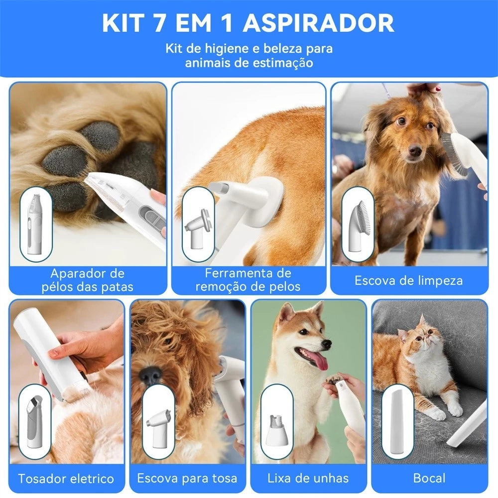 Kit de Limpeza para Pet 7 em 1 - Pet Premium™