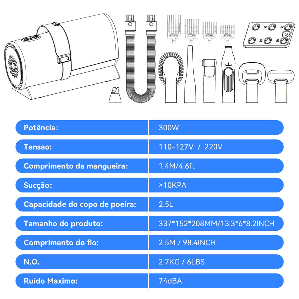 Kit de Limpeza para Pet 7 em 1 - Pet Premium™